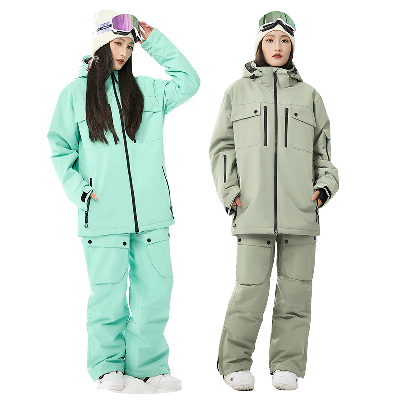 Outdoor Sport Waterproof Jacket - Winter Hooded Jacket Pants Women Snow