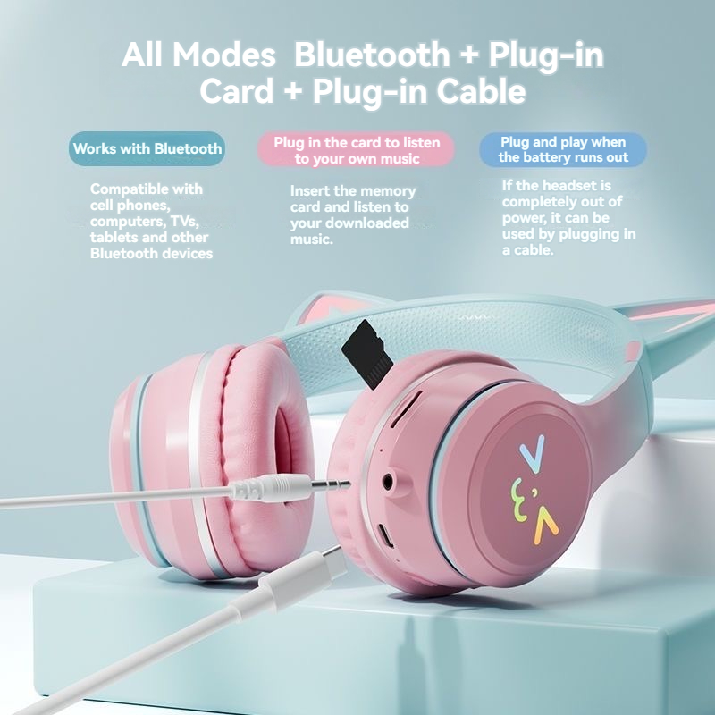 Wireless Headphones RGB Cute C - огляд і ціна Outdoor Sport Activities For Kids